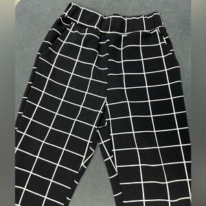 Shein long black and white work pants